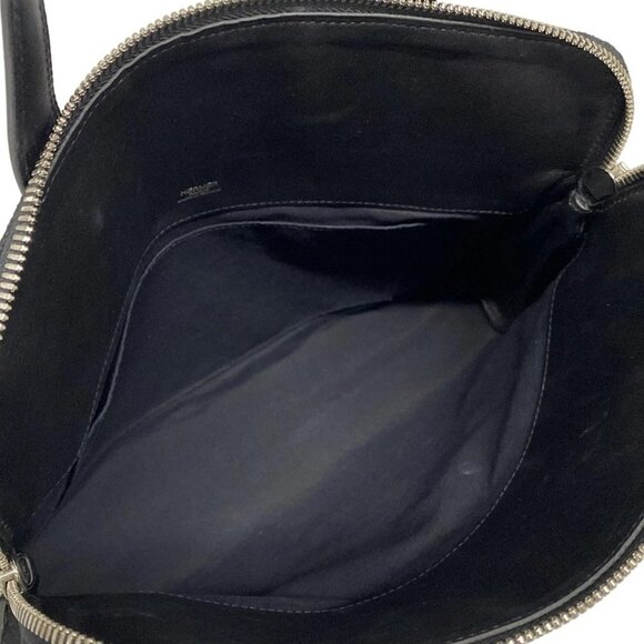 Auth HERMES Sac Ibu PM Black Canvas Leather Square I Handbag - Picture 13 of 16